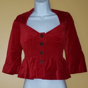 Anthropologie Elevenses Soft Brushed Cotton Jacket SO CUTE!! Sz 2P PXS